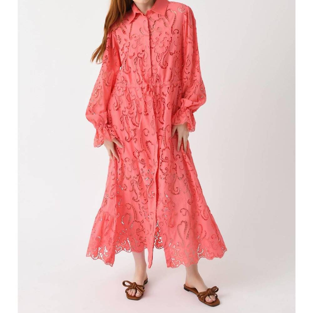 NEW EVI GRINTELA judy lace dress in peach